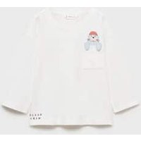 Baumwoll-T-Shirt mit besticktem Detail von MANGO BABY