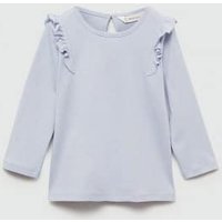 Langärmlies T-Shirt mit Rüschen von MANGO BABY