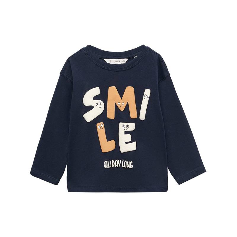 T-shirt, Langarm Unisex Marine  12-18M von MANGO BABY