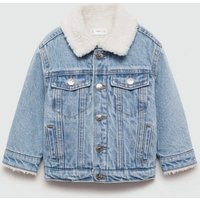 Jeansjacke mit Lammfell-Imitat von MANGO BABY