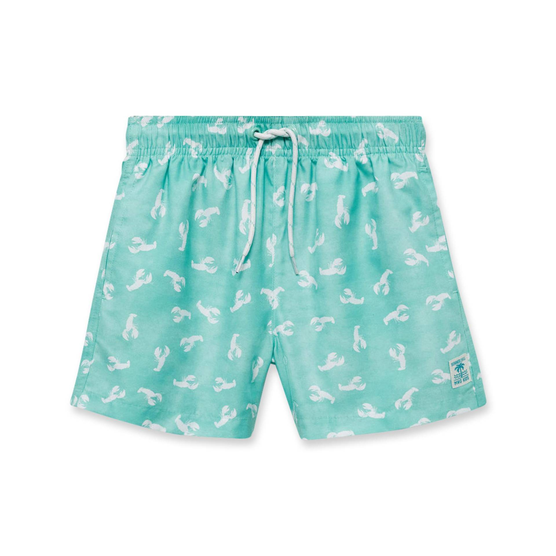 Badeshorts Unisex Türkisblau 9 Jahre von MANGO Kids