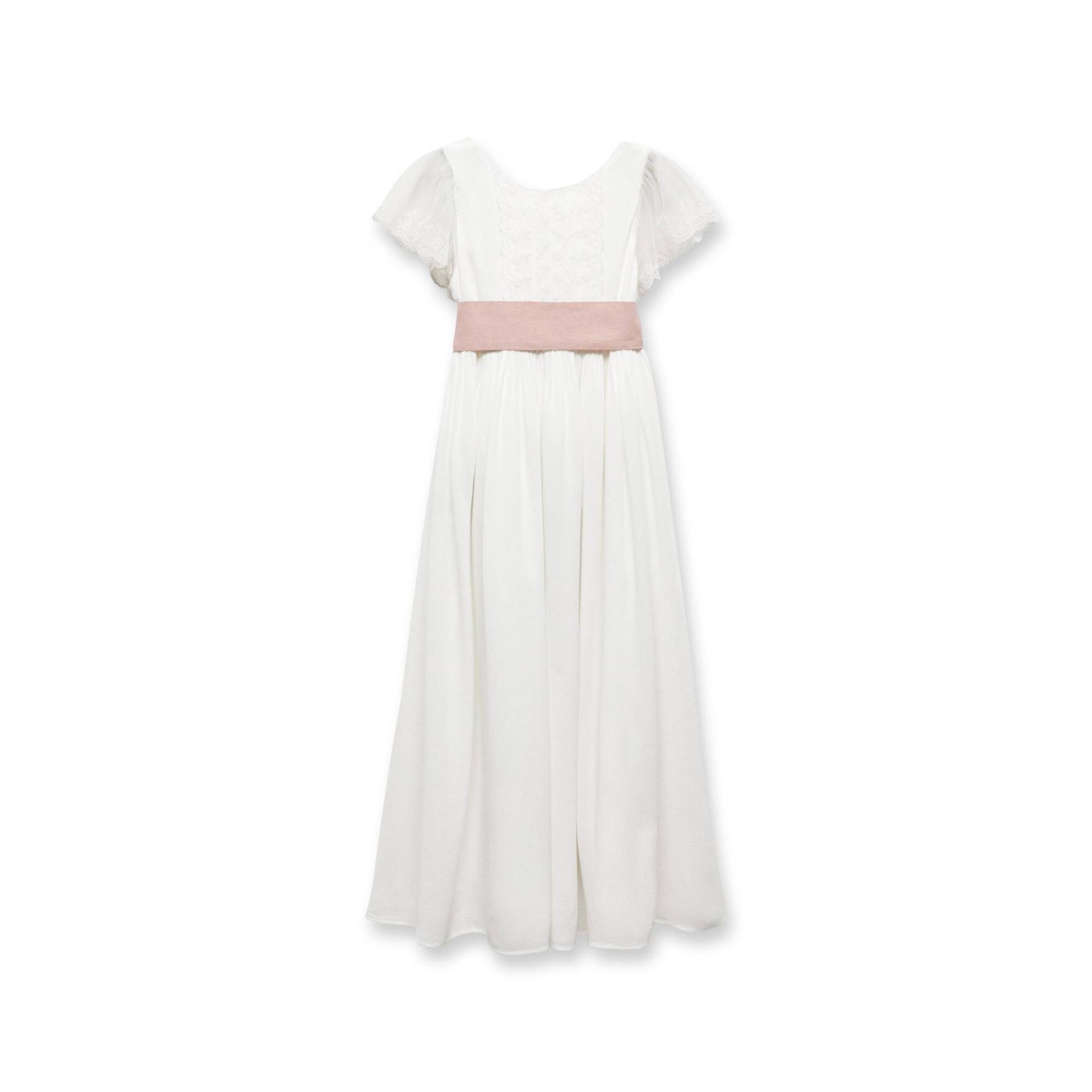 Kleid Mädchen Weiss  10A von MANGO Kids