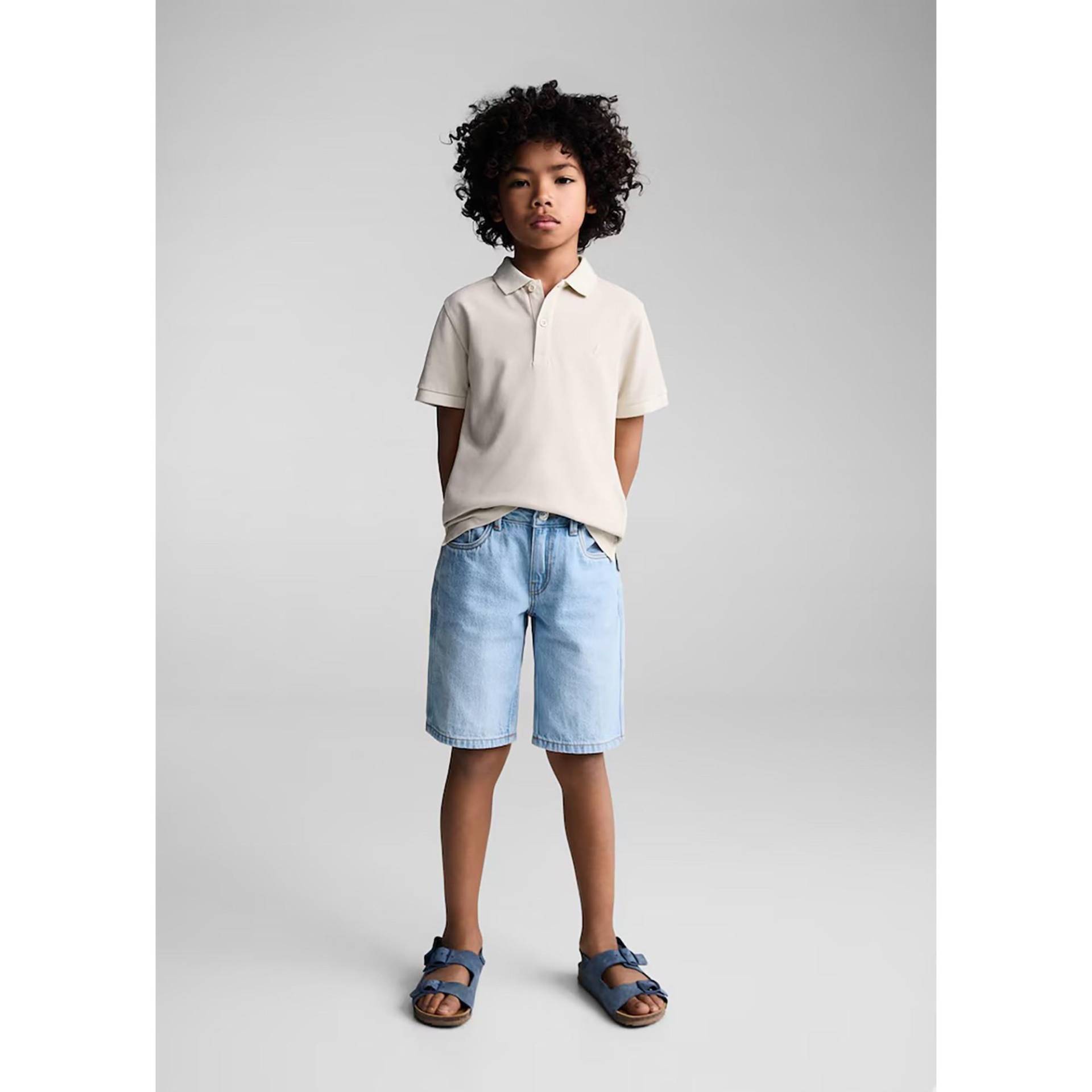 Poloshirt, Kurzarm Jungen Beige  10Y von MANGO Kids