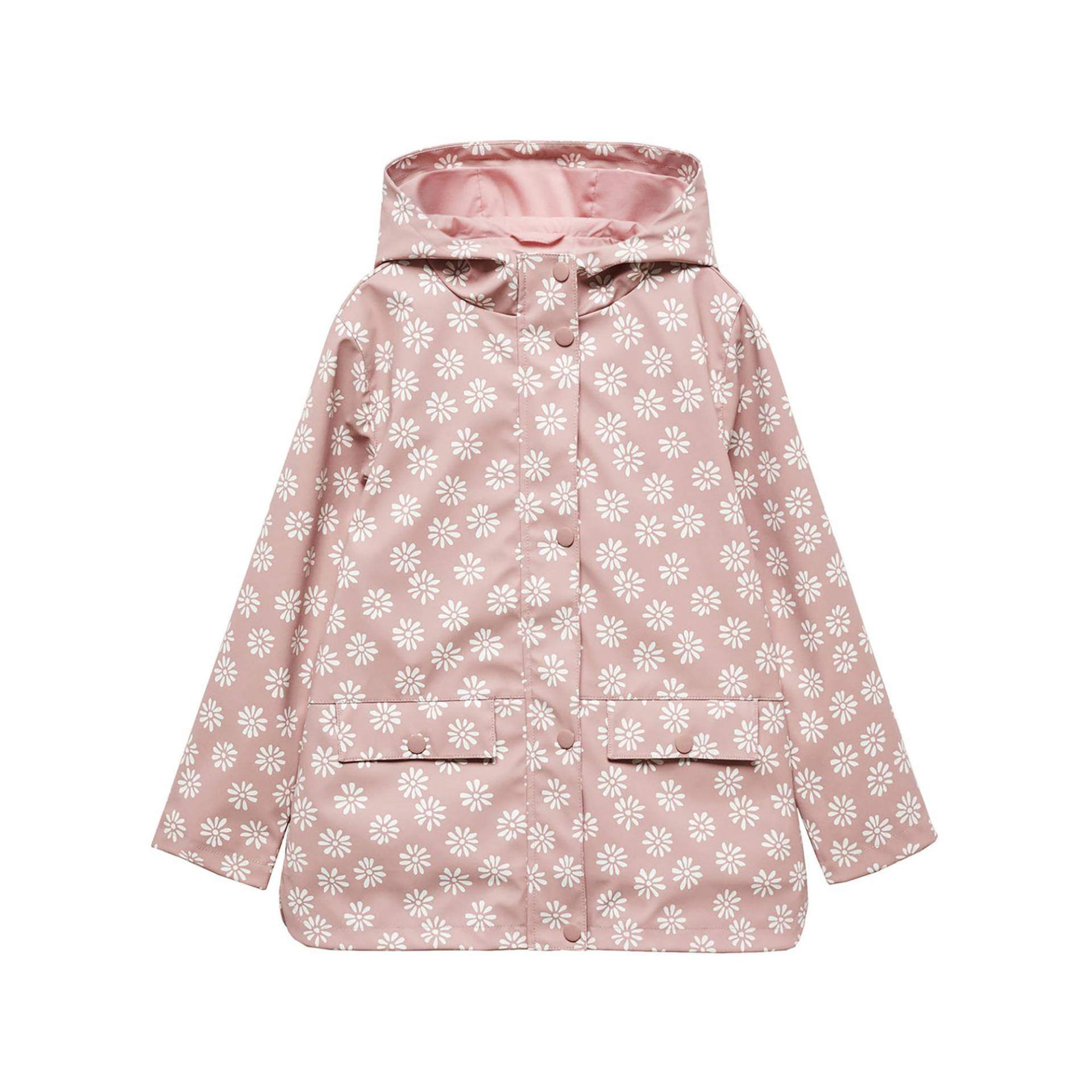 Regenjacke Mit Kapuze Mädchen Pink 8A von MANGO Kids