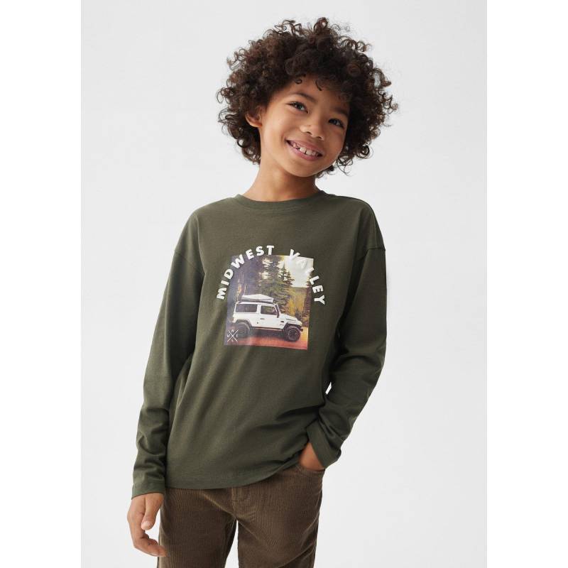 T-shirt, Langarm Jungen Khaki 10A von MANGO Kids