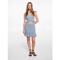 Baumwoll-Top mit Raffdetails Baumwoll-Top mit Raffdetails von MANGO TEEN