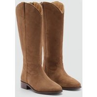 Cowboy-Stiefel aus Leder Cowboy-Stiefel aus Leder von MANGO TEEN