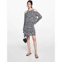 Gemusterte Bluse mit Cut-Out-Detail Gemusterte Bluse mit Cut-Out-Detail von MANGO TEEN