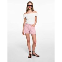 Geripptes schulterfreies Top Geripptes schulterfreies Top von MANGO TEEN