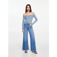 Gestreifter Pullover mit Bateau-Ausschnitt Gestreifter Pullover mit Bateau-Ausschnitt von MANGO TEEN