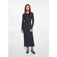 Gestreiftes Lurexkleid mit Schlitz von MANGO TEEN