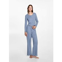 Langer Pyjama mit Rippstruktur Langer Pyjama mit Rippstruktur von MANGO TEEN