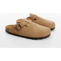 Leder-Clogs mit Schnalle von MANGO TEEN