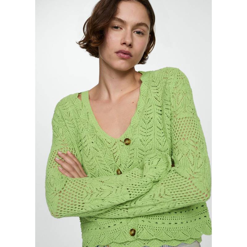 Cardigan, Langarm Damen Grün M von MANGO