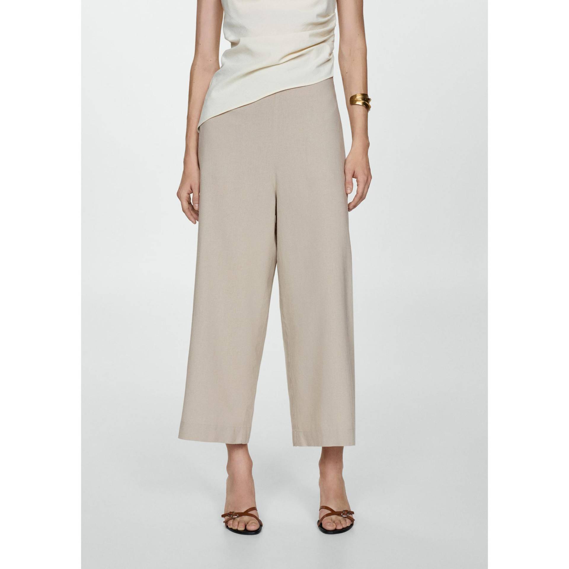 Hose Damen Beige L von MANGO