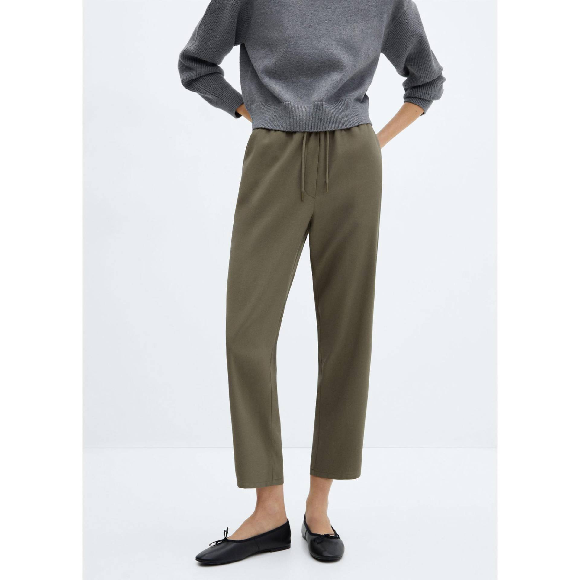 Hose Damen Khaki L von MANGO