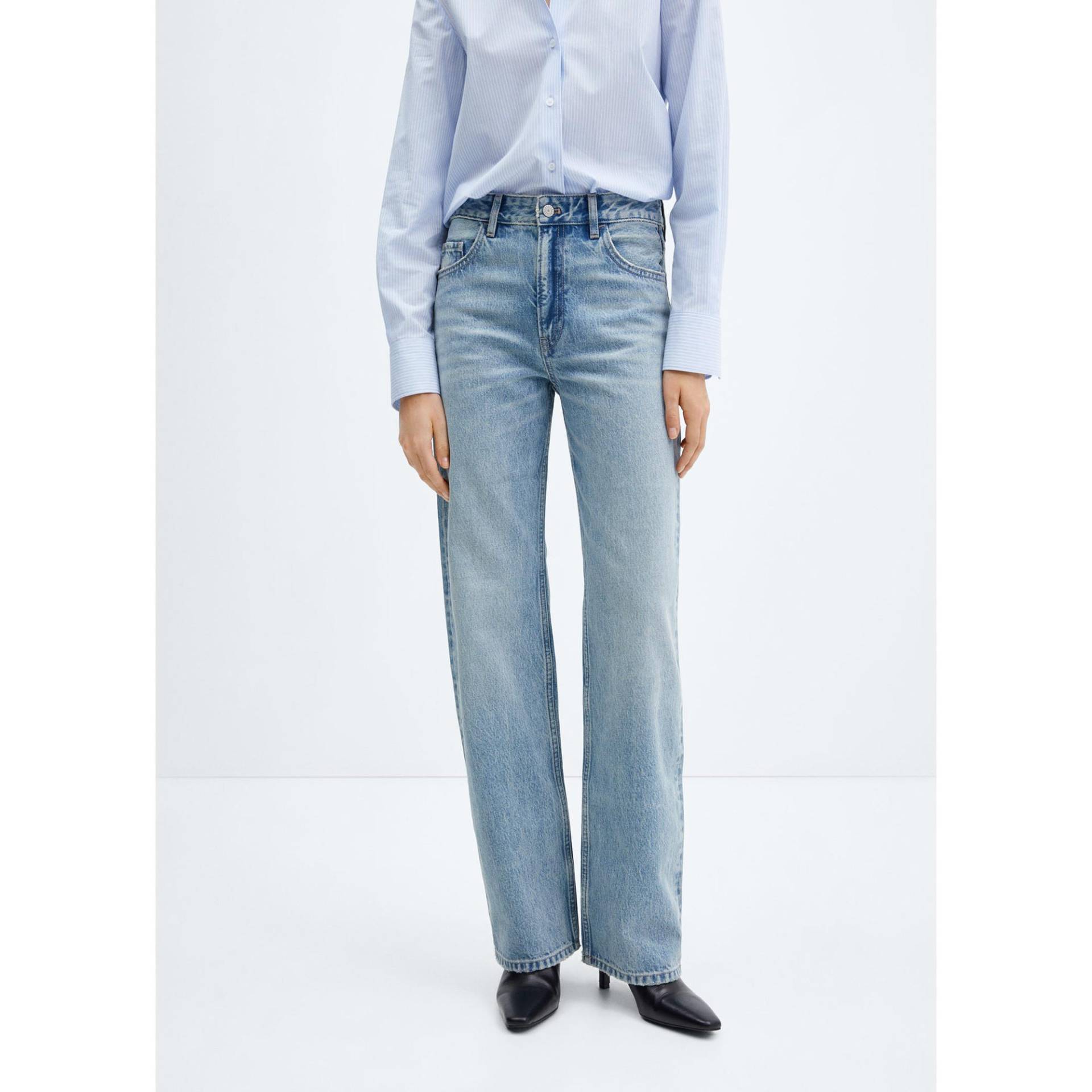 Jeans Damen Gewittergrau 34 von MANGO