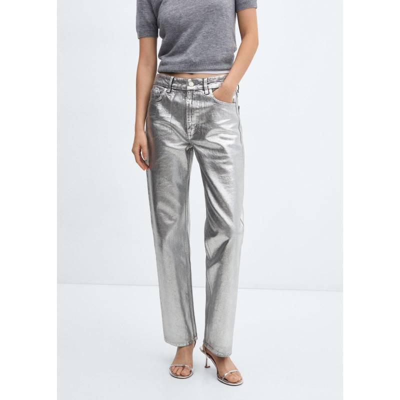 Jeans Damen Silber 32 von MANGO