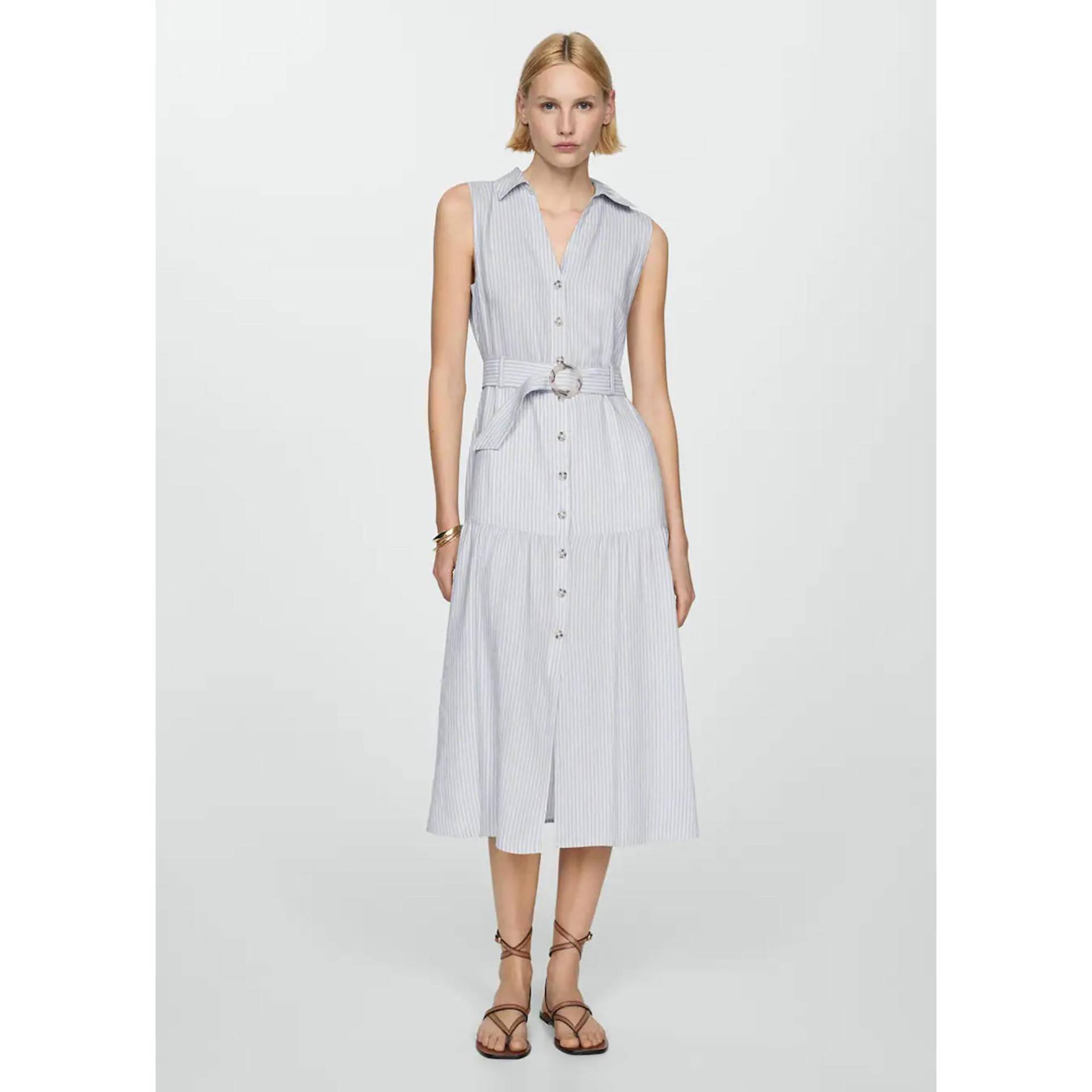 Kleid Damen Mittelblau L von MANGO