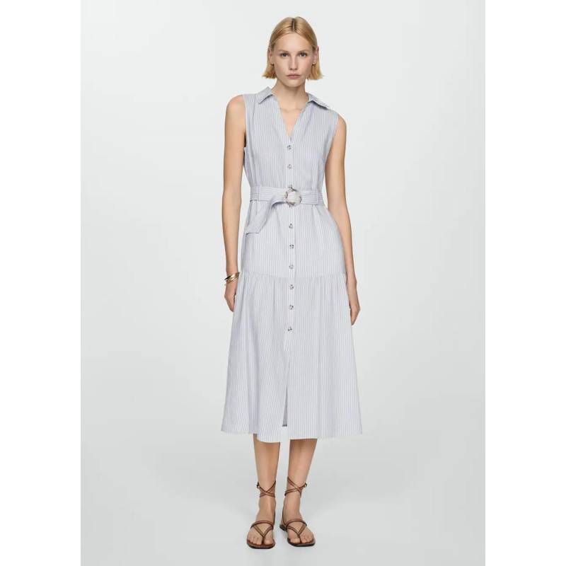 Kleid Damen Mittelblau L von MANGO