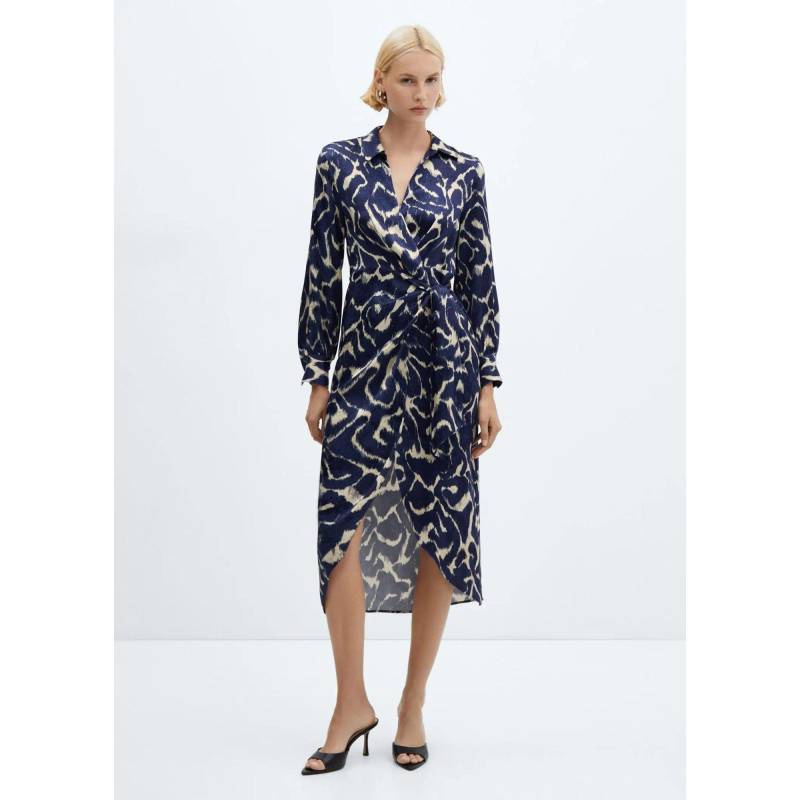 Kleid Damen Mittelblau M von MANGO