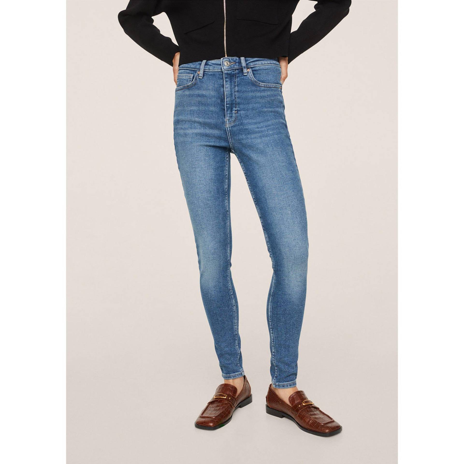 Jeans, High Rise Skinny Fit Damen Blau  32 von MANGO