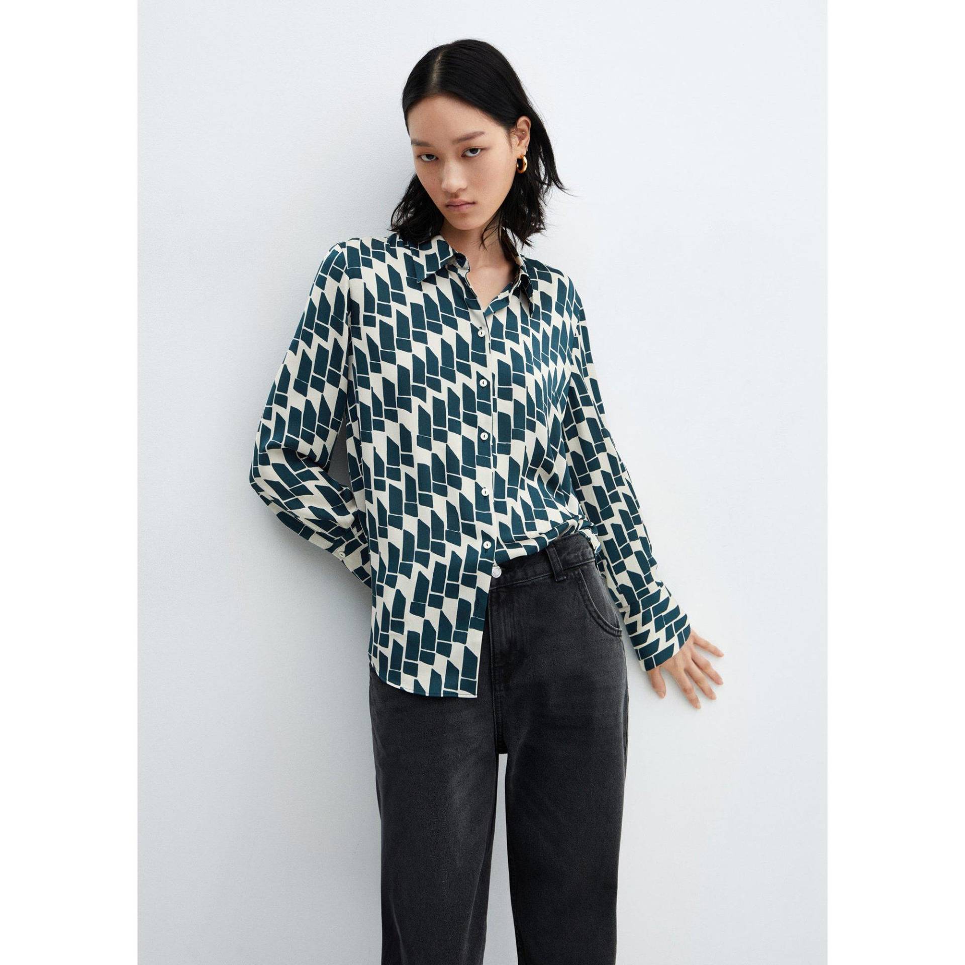 Shirt, Langarm Damen Marine  XS von MANGO