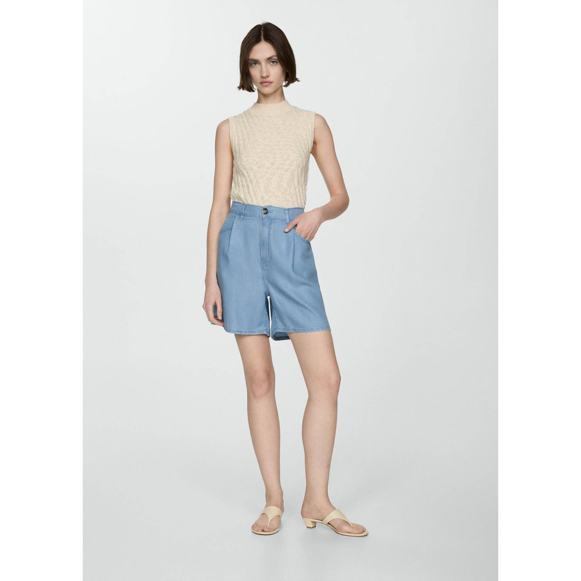 Shorts Damen Jeans L von MANGO