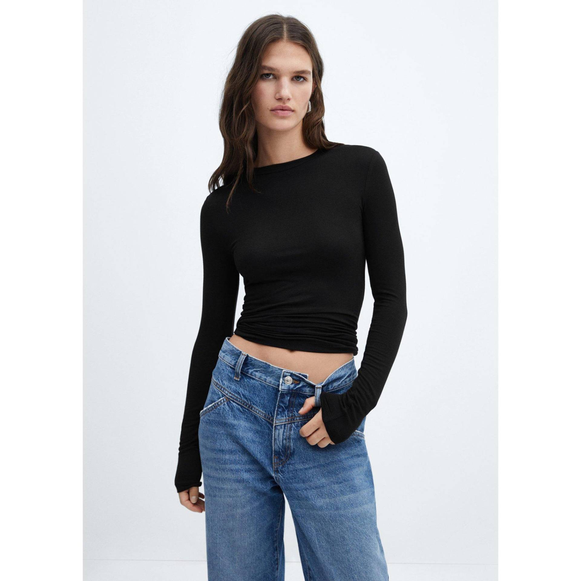 T-shirt Damen Black M von MANGO