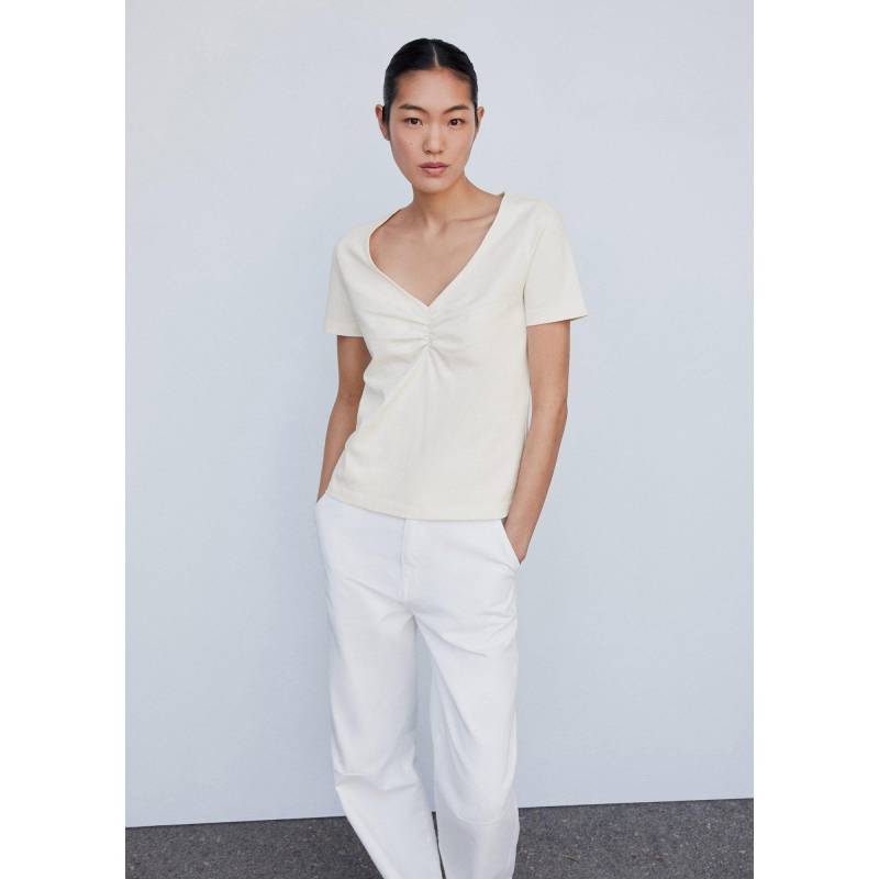 T-shirt Damen Ecru L von MANGO