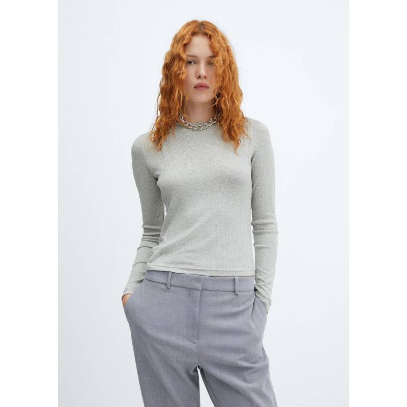 Mango - T-Shirt, für Damen, Grau Melange, Größe M von Mango