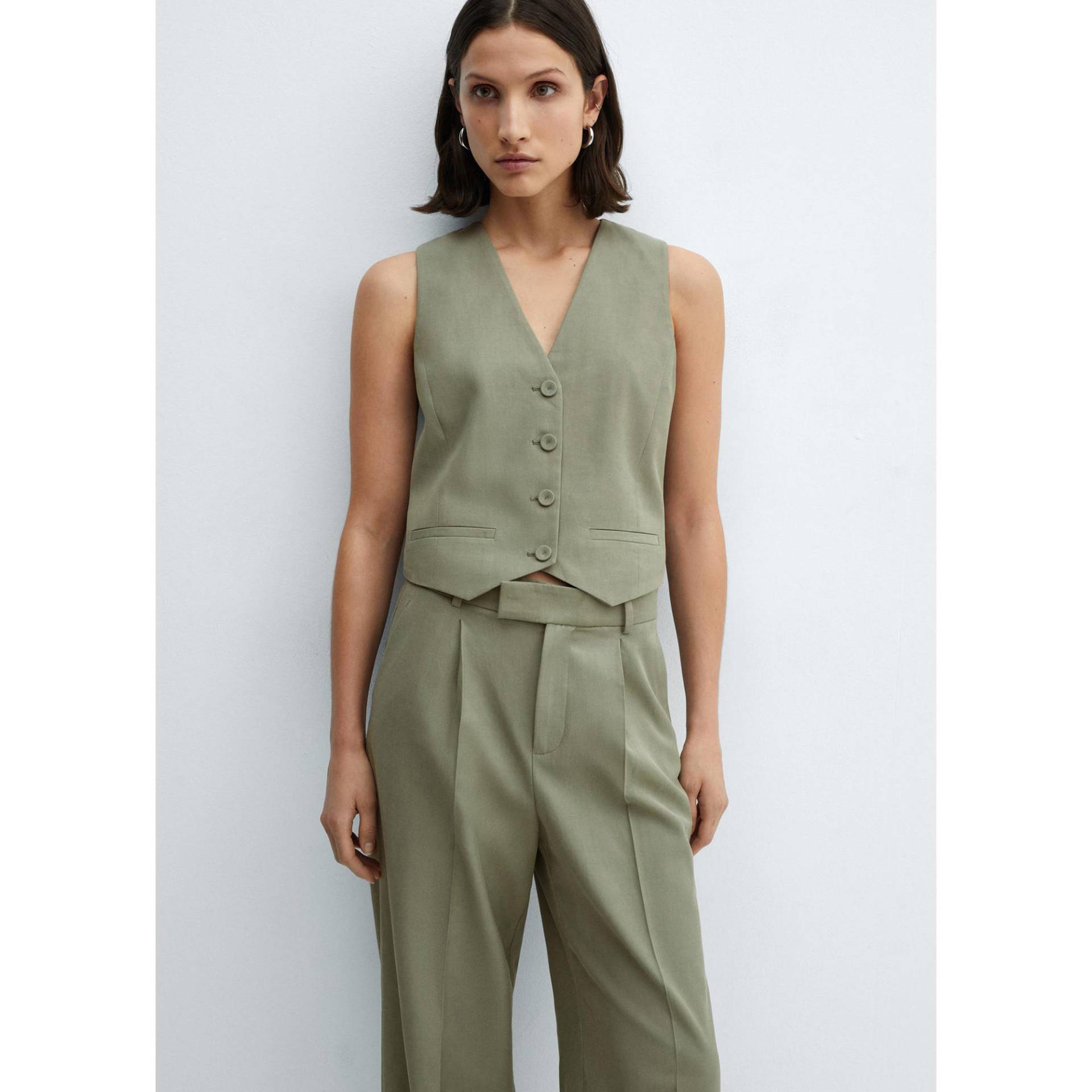 Weste Damen Pastellgrün XS von MANGO