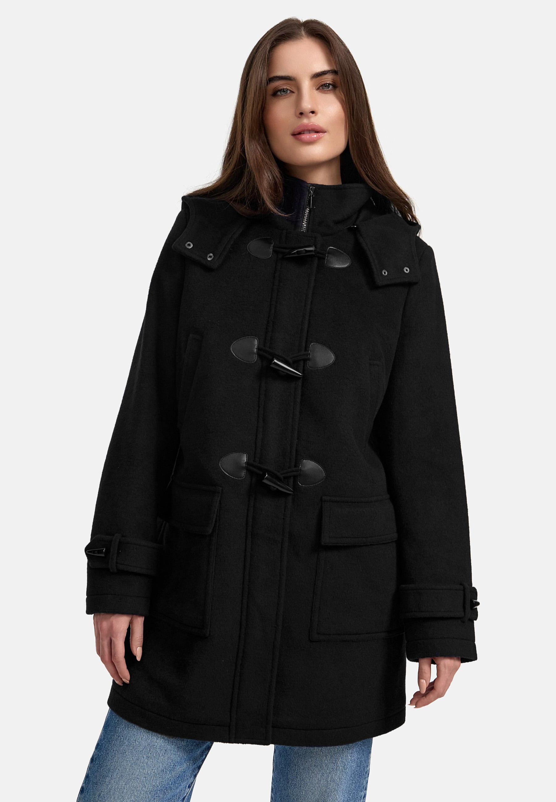 MANISA Dufflecoat, mit Kapuze und Knebelverschluss MANISA Dufflecoat, mit Kapuze und Knebelverschluss von MANISA