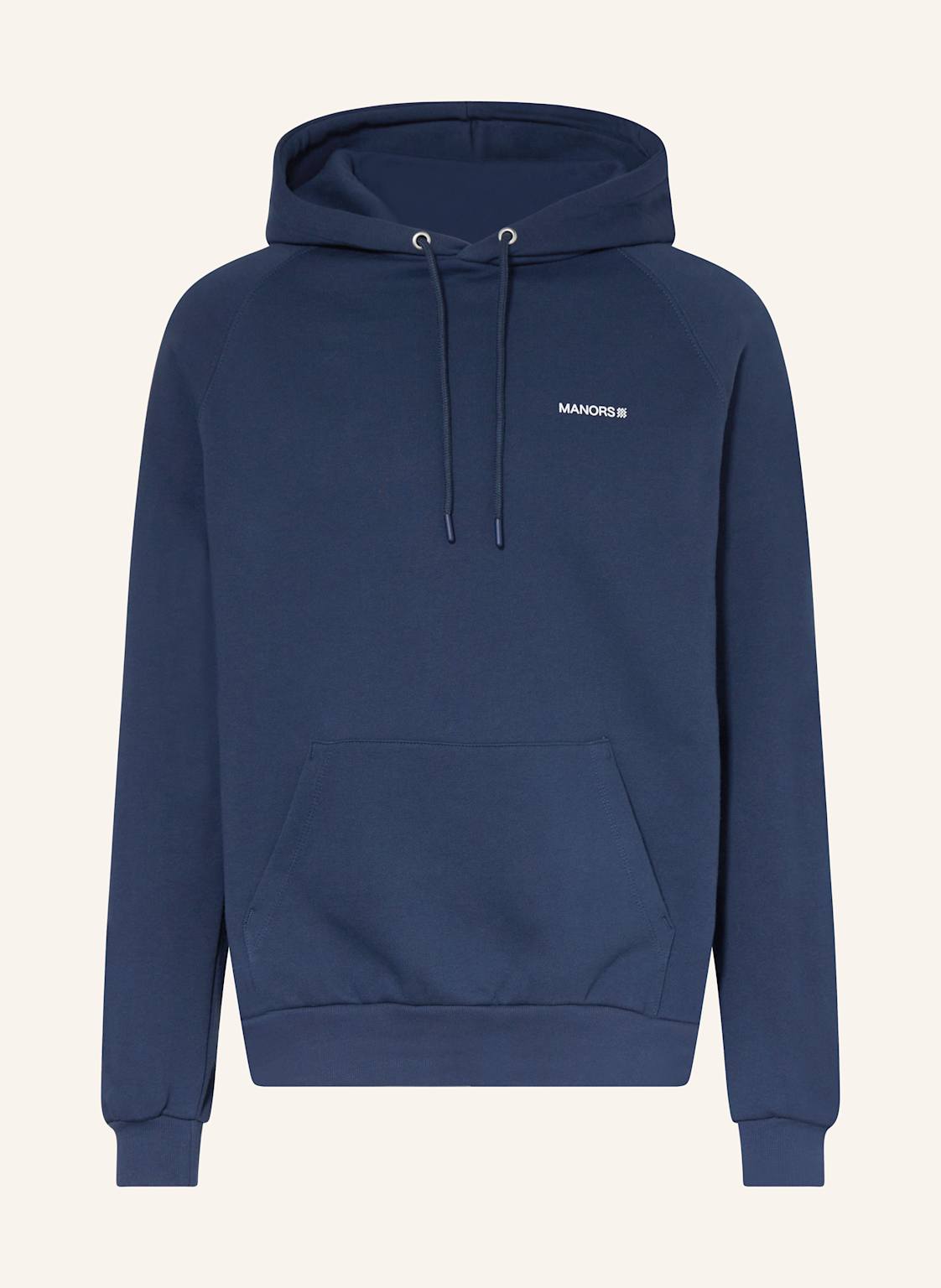 Manors Hoodie Organic Logo blau