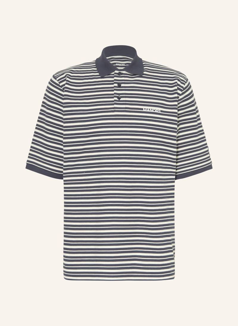 Manors Pique-Poloshirt G.O.A.T blau von MANORS