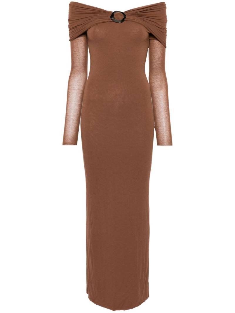 MANURI Amara Buckle 2.6 maxi dress - Brown von MANURI