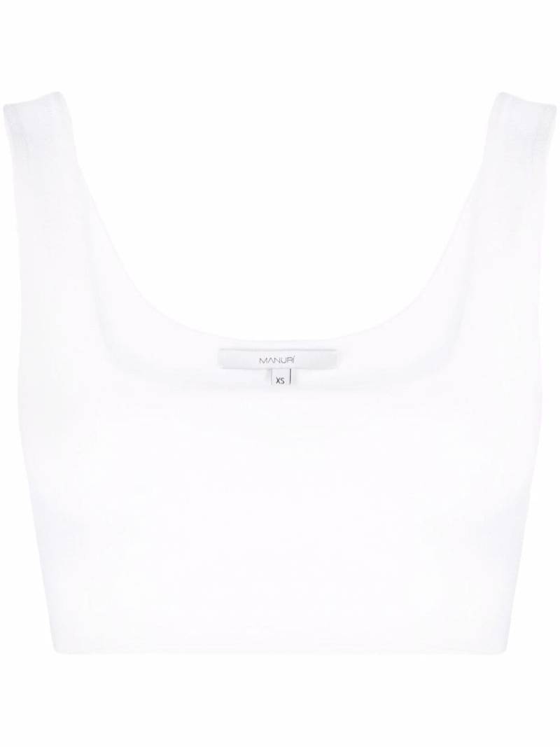 MANURI Miss Jane sleeveless cropped top - White von MANURI