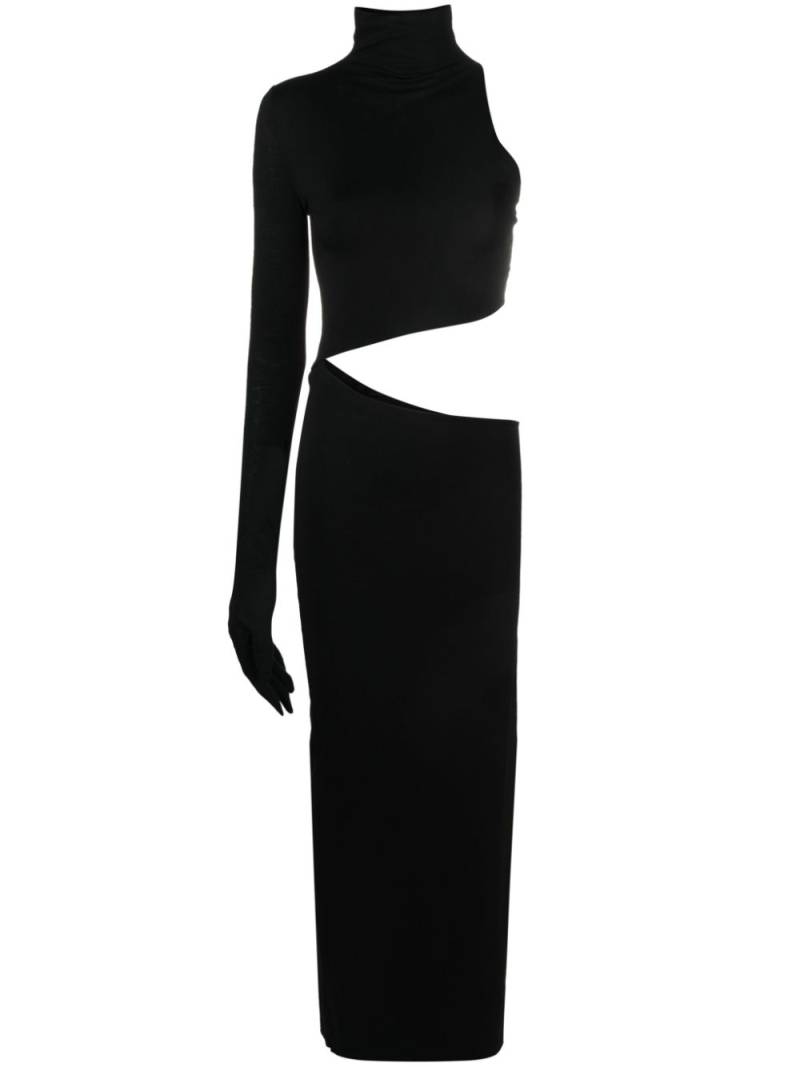 MANURI Tetris cut-out midi dress - Black von MANURI