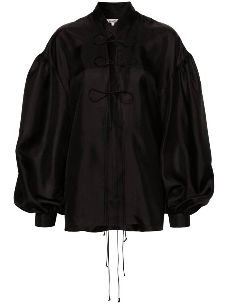 MANURI Tommy silk tunic - Black von MANURI