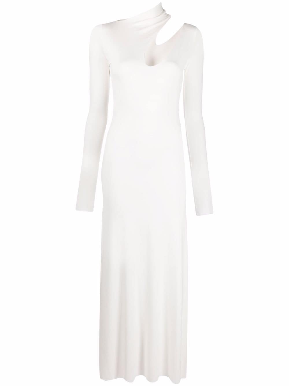 MANURI cut-out detail long-sleeve dress - White von MANURI