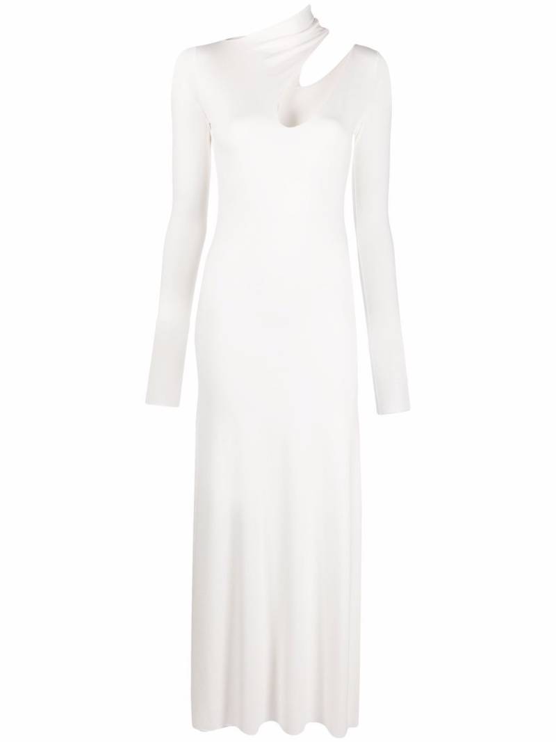 MANURI cut-out detail long-sleeve dress - White von MANURI