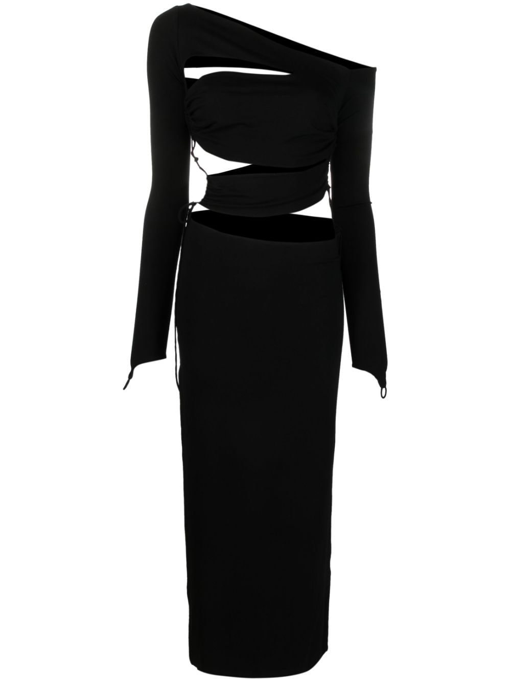 MANURI cut-out detail midi dress - Black von MANURI