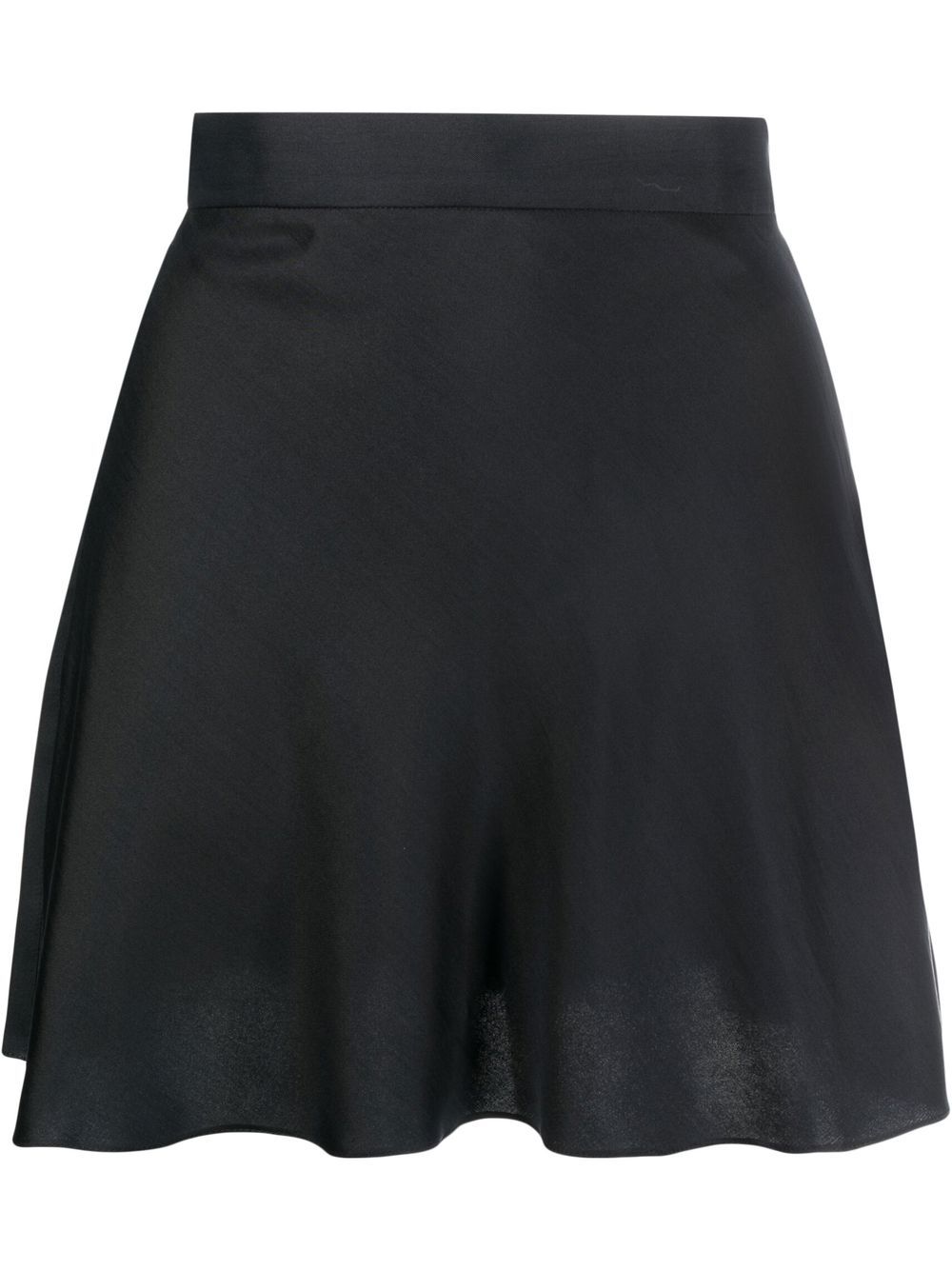 MANURI flared silk mini skirt - Black von MANURI