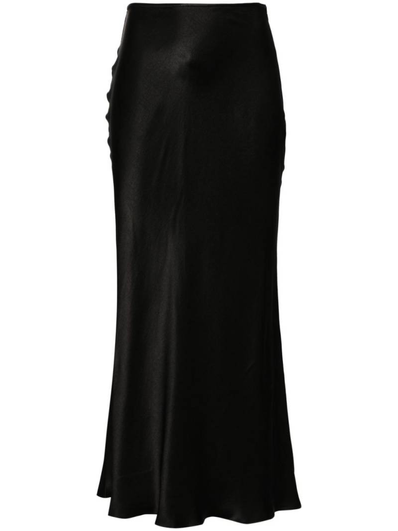 MANURI Sunny satin midi skirt - Black von MANURI