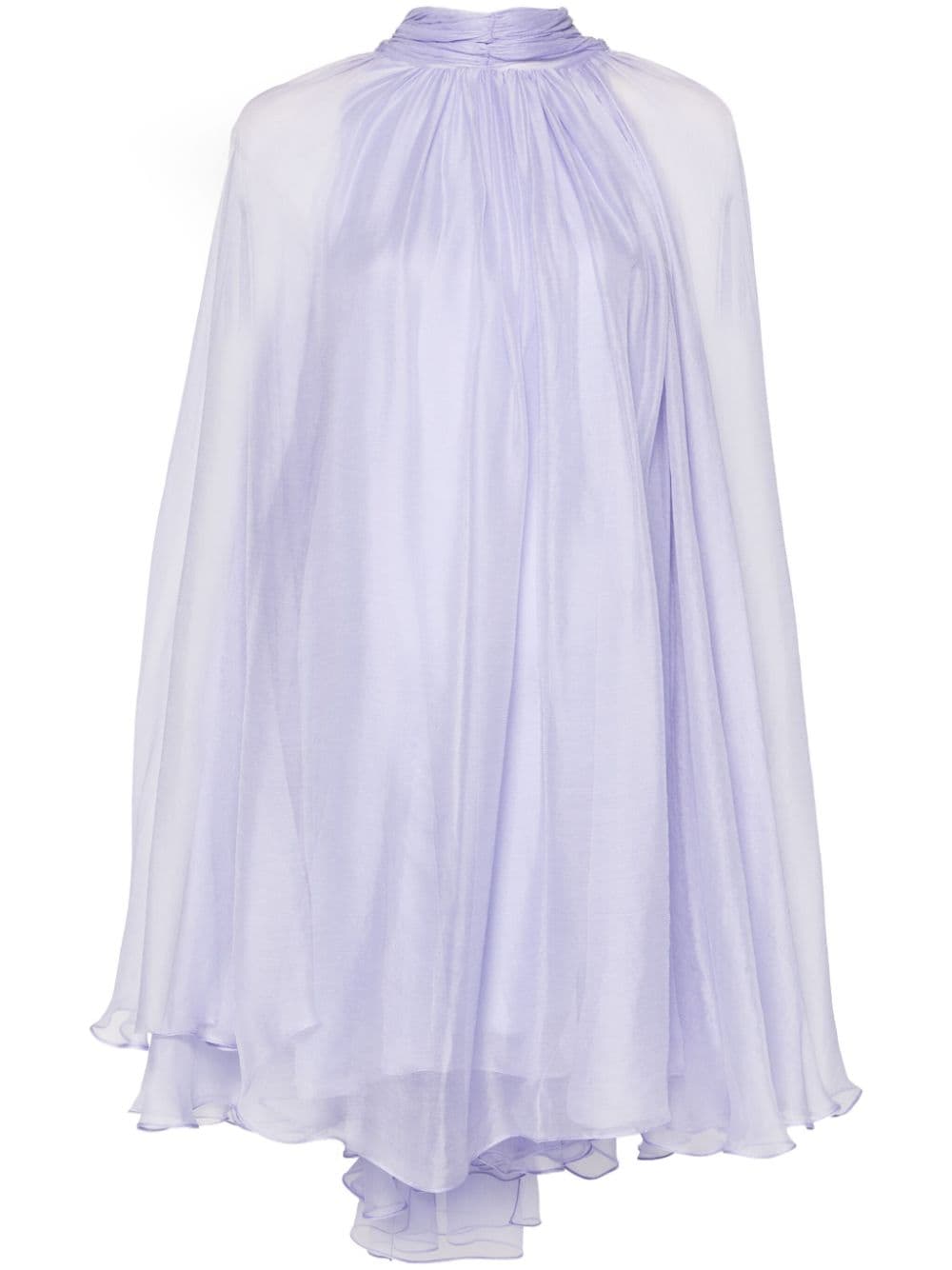 MANURI layered silk cocktail dress - Purple von MANURI