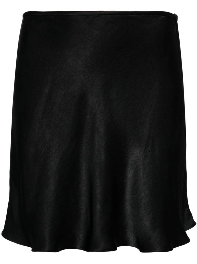 MANURI low-rise fluted skirt - Black von MANURI