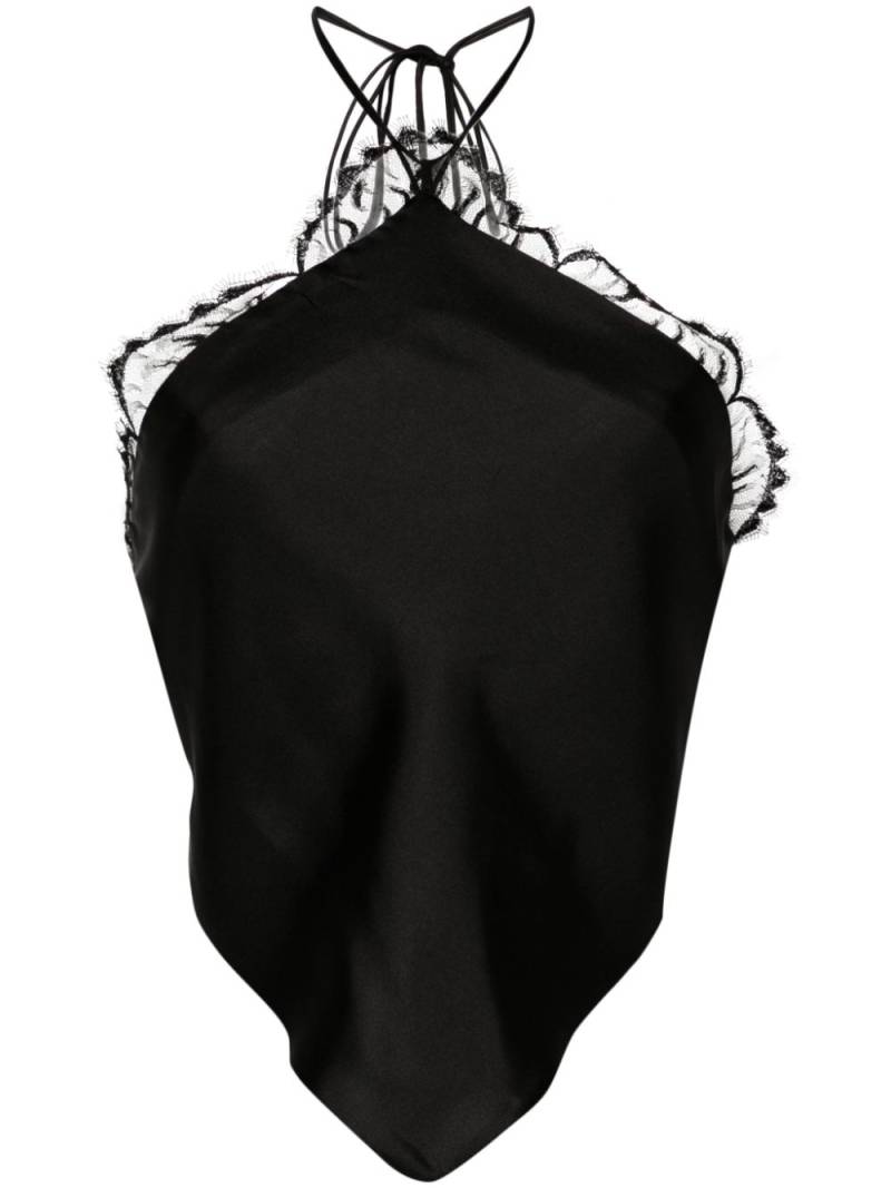 MANURI open-back silk blouse - Black von MANURI