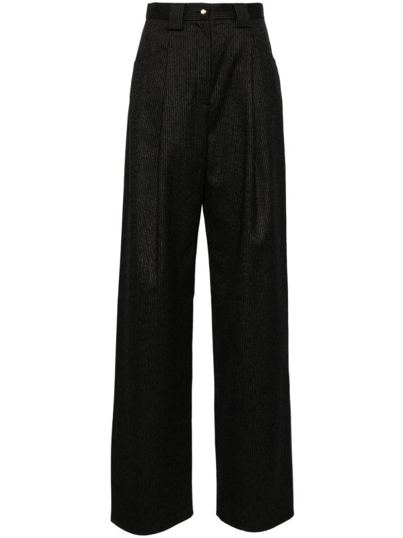 MANURI Nuri pinstriped straight-leg trousers - Black von MANURI