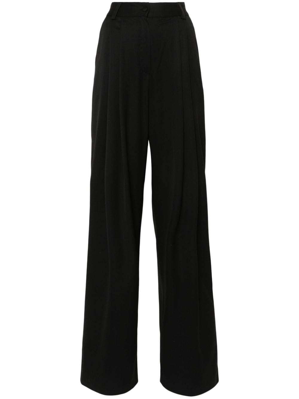 MANURI Bryce pleat-detail trousers - Black von MANURI