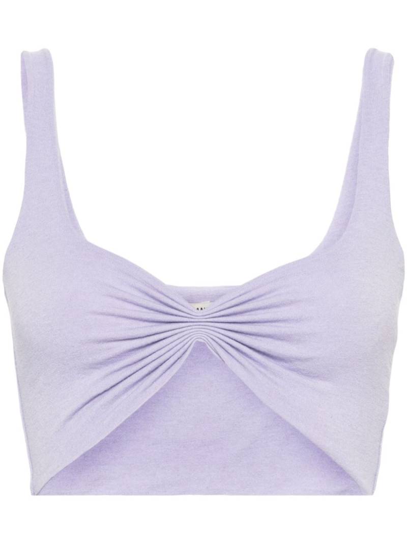 MANURI ruched-bust cropped tank top - Purple von MANURI